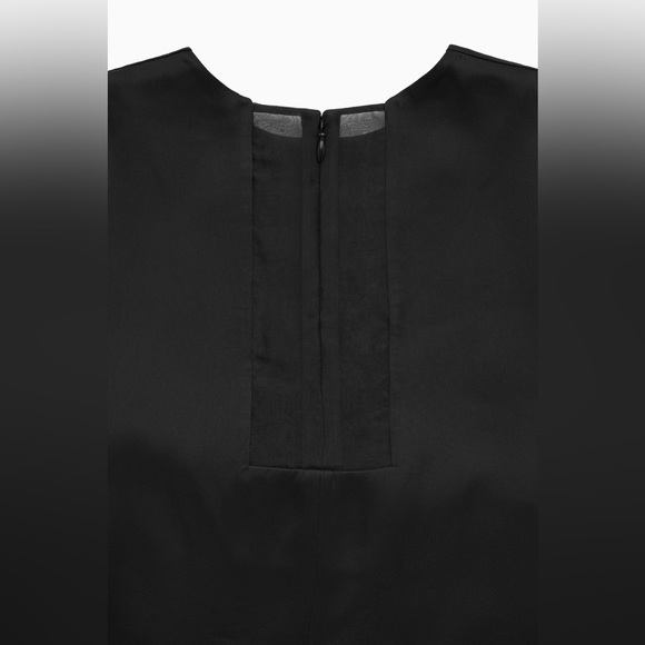 [COS] organza paneled long sleeve midi dress - Picture 7 of 7